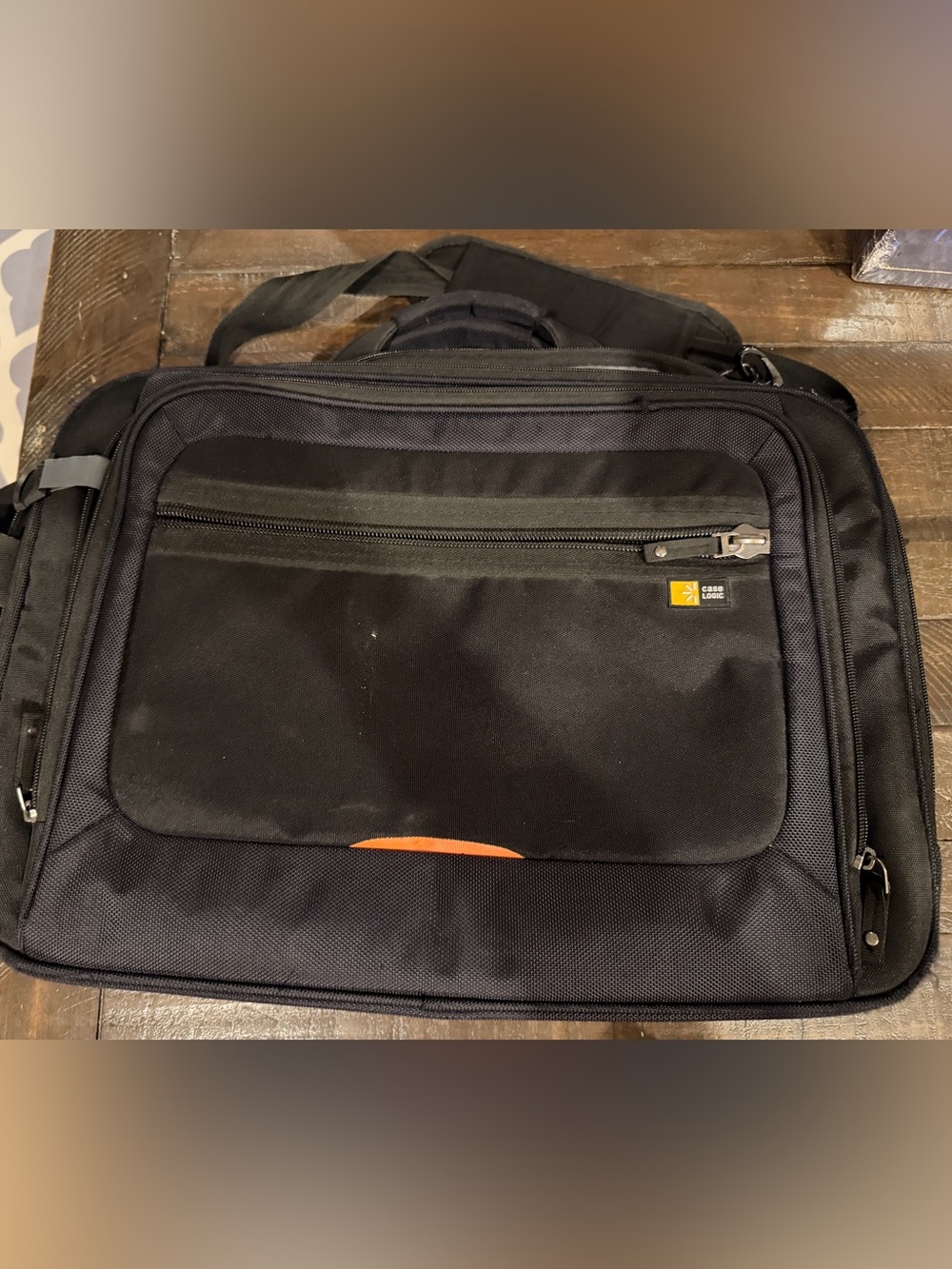Durable Black Laptop Briefcase with Front Organizer - Case Logic